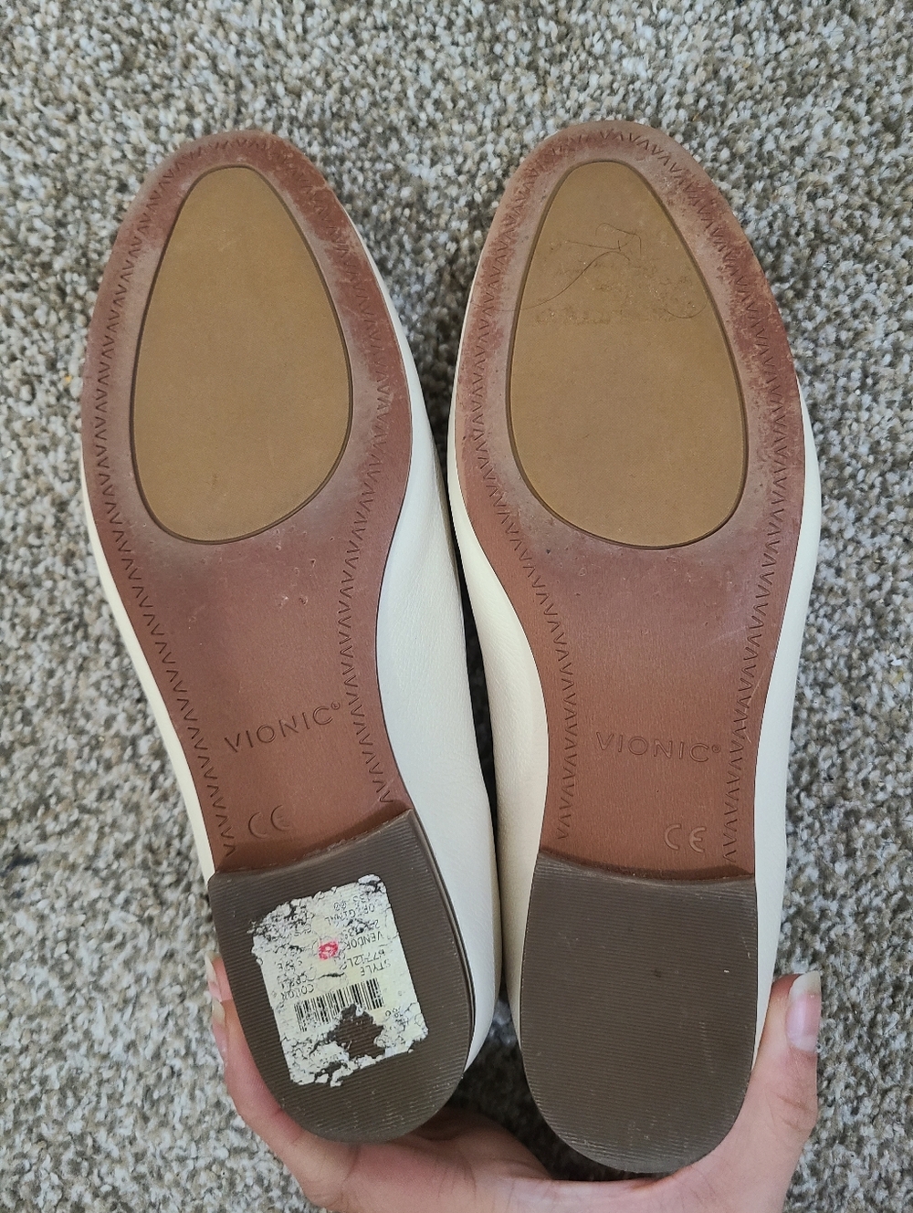 Vionic Willa II Cream Leather Arch Support Loafers Slip On Preppy Classic Flats - Picture 5 of 5